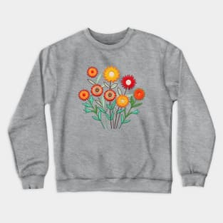 70s retro flower patch Crewneck Sweatshirt